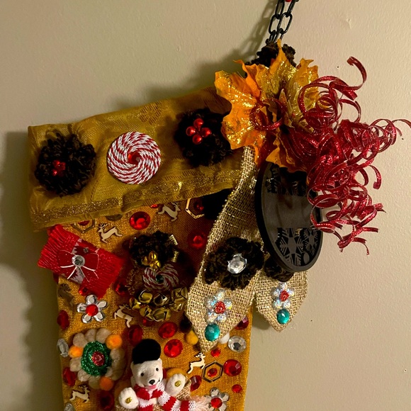 KEEPSAKE (Handcrafted) Luxury One-Of-A-Kind Christmas Stocking (Snowbear) - Picture 4 of 5